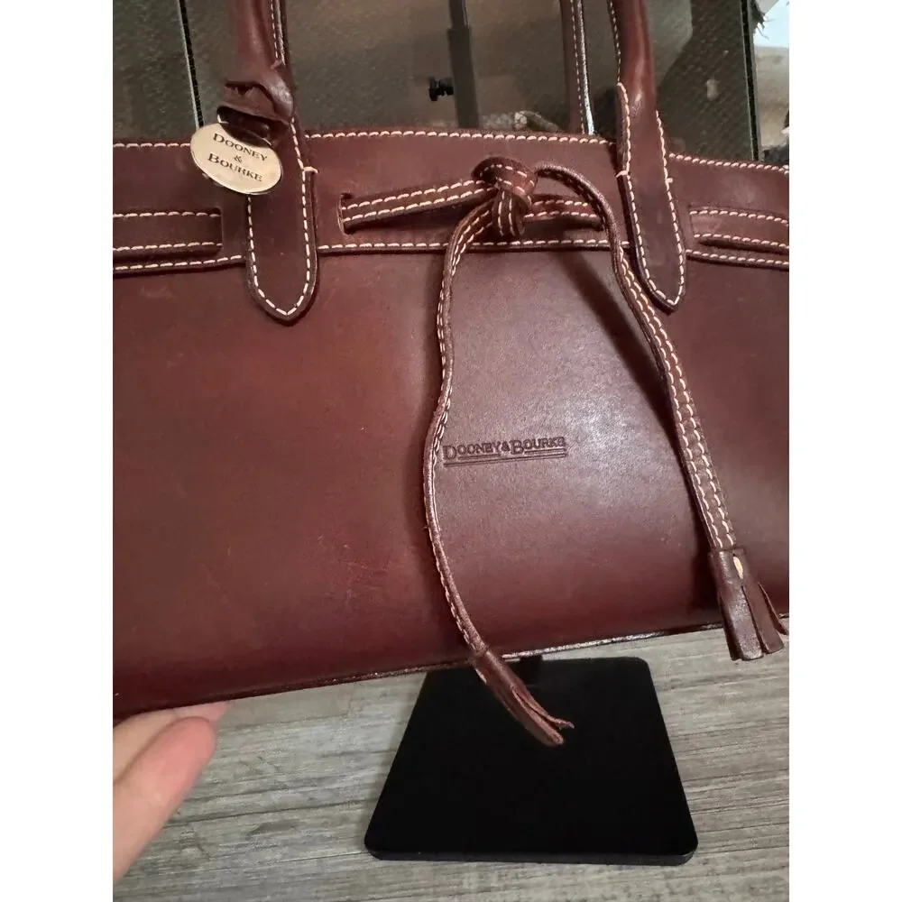 Vintage Dooney & Bourke chestnut Alto small shopper tote purse
